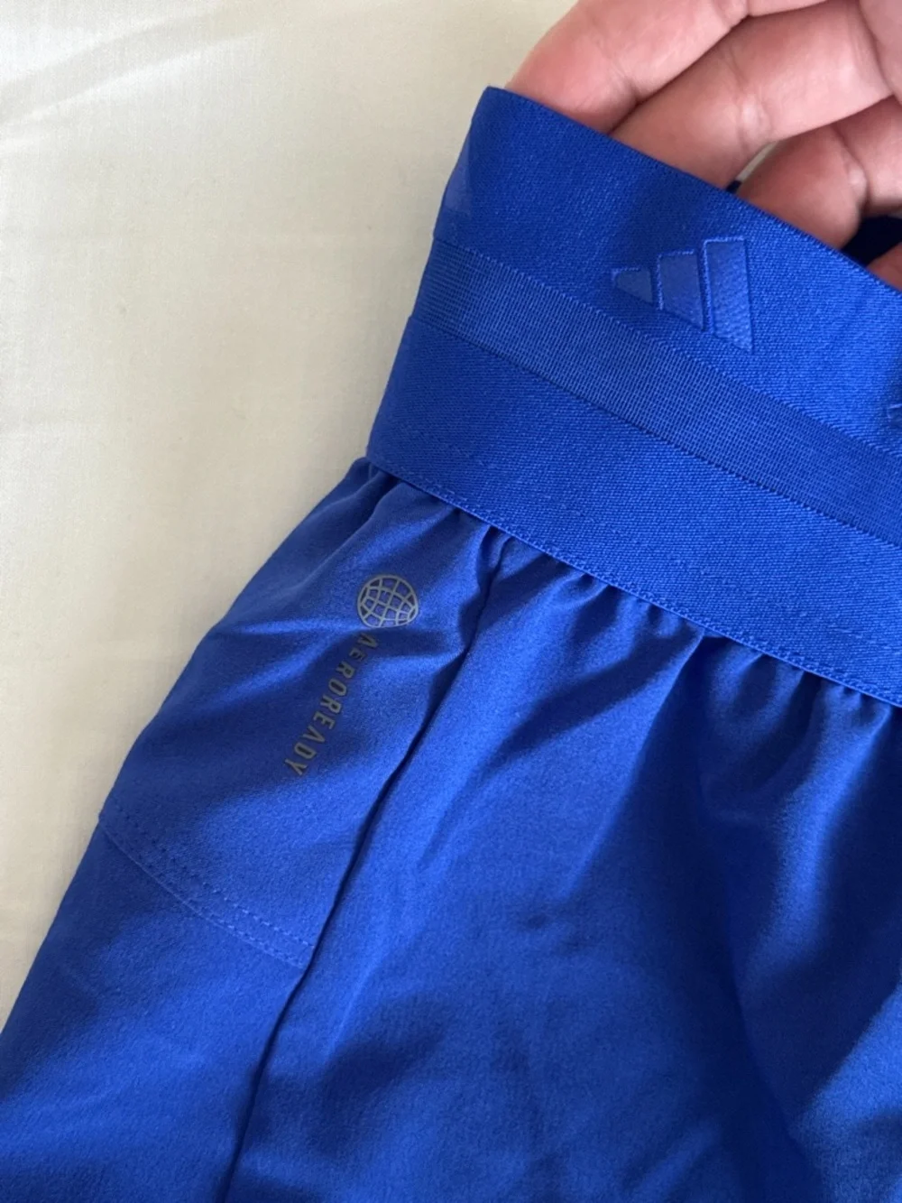 adidas Women's aeroready Blue pacer Shorts size xs